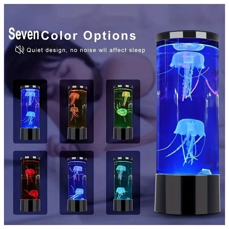 Fish Toys For Aquarium - Jellyfish Lamp LED Remote Control Color
