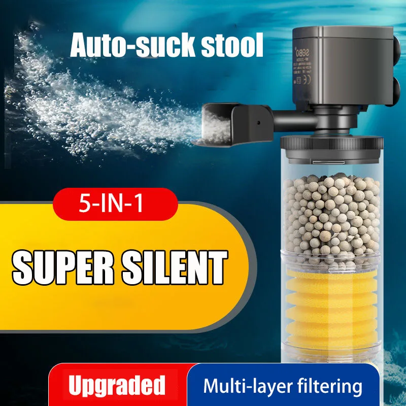 Aquarium Fish Waste Collector - 220V 50Hz Silent Filter for Aquarium