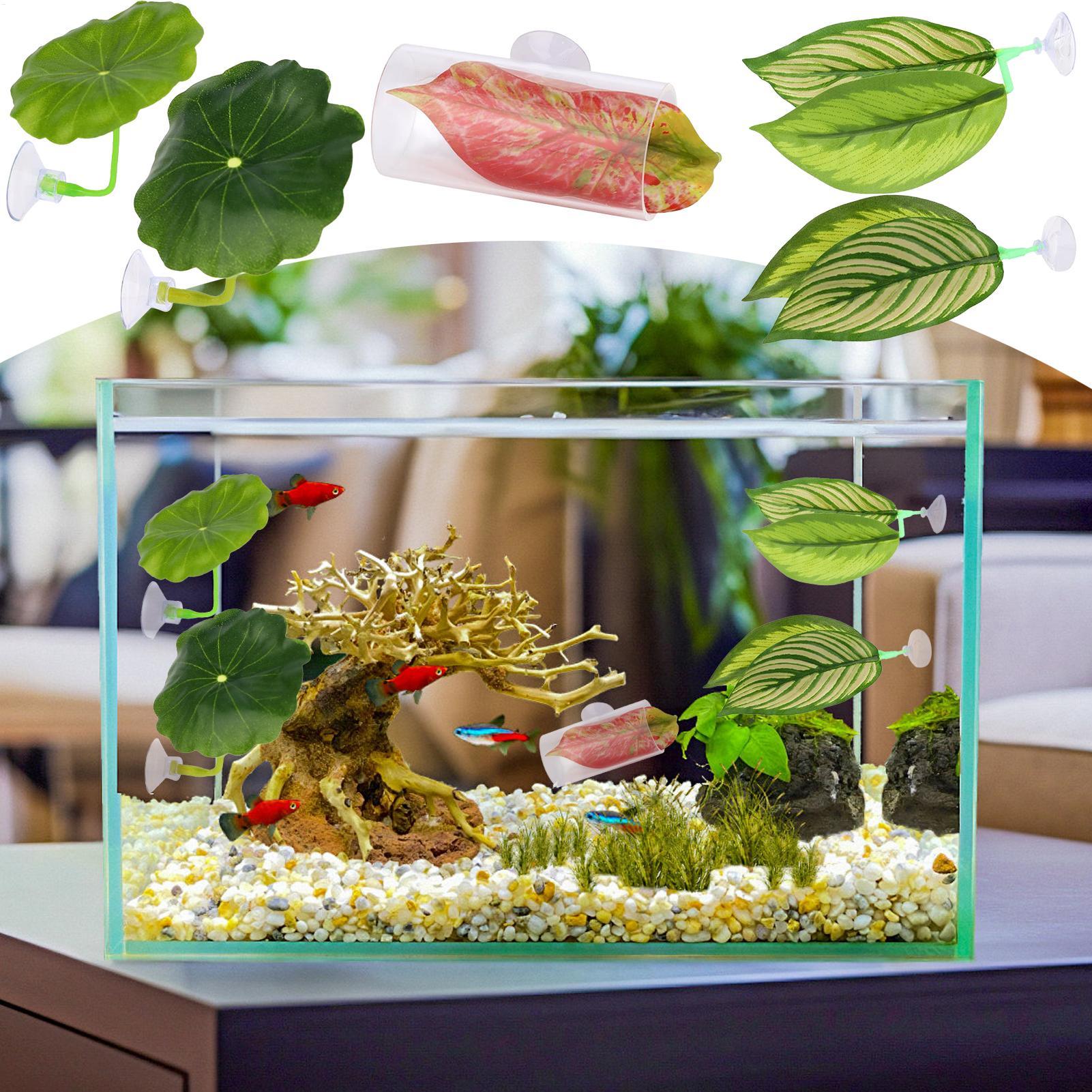 Fish Toys For Aquarium - Betta Fish Hammock 5 Pieces Adjustable
