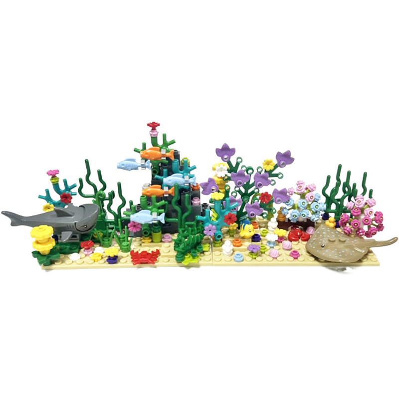 Fish Toys For Aquarium - City MOC Aquarium Underwater World Plant