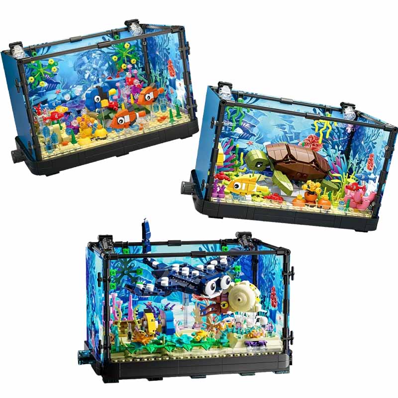 Fish Tank Building Block Set w - Fish Toys For Aquarium 评论和价格