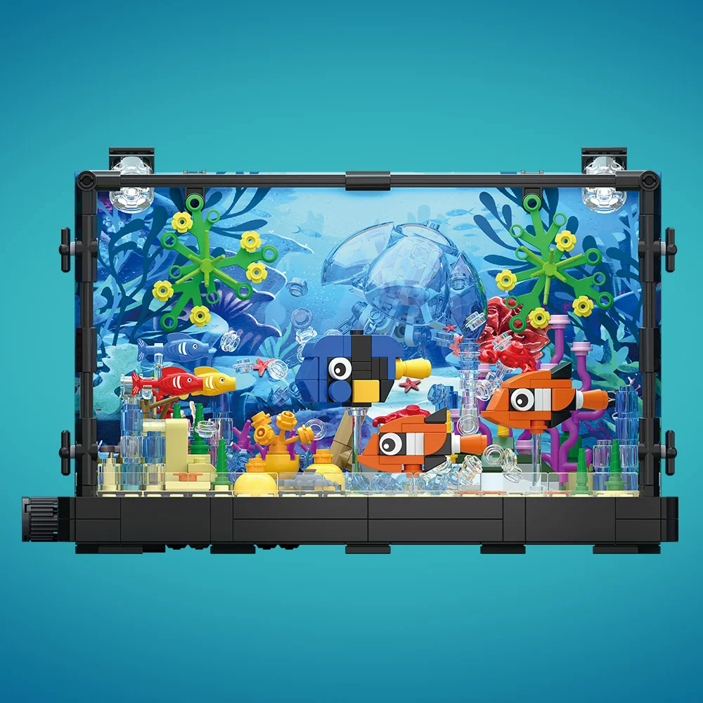 Fish Tank Building Block Set w - Fish Toys For Aquarium 评论和价格