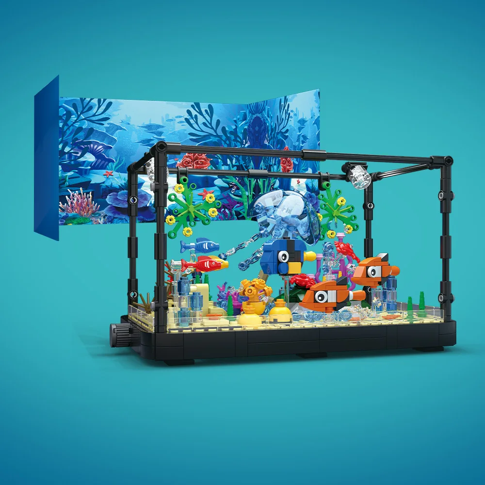 Fish Tank Building Block Set w - Fish Toys For Aquarium 评论和价格