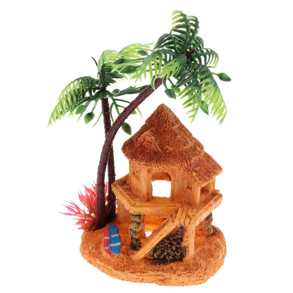 Artificial Coconut Tree Hidden - Aquarium Fish Artificial 评论和价格
