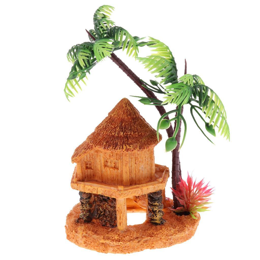 Artificial Coconut Tree Hidden - Aquarium Fish Artificial 评论和价格