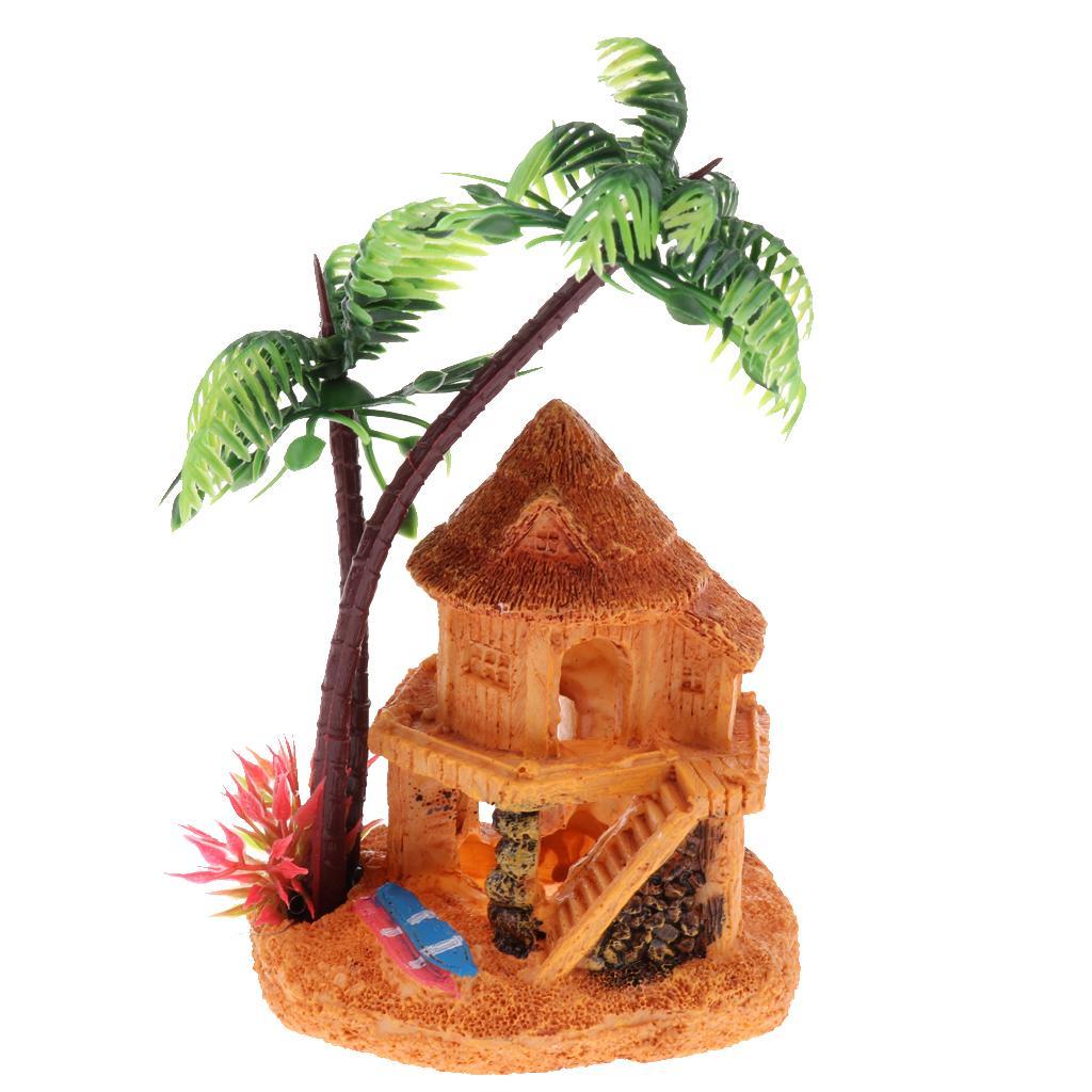 Artificial Coconut Tree Hidden - Aquarium Fish Artificial 评论和价格