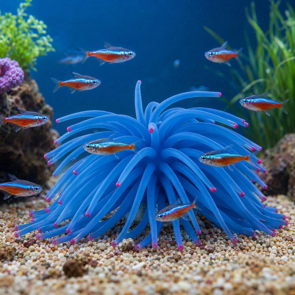 Fish Tank Ornament Silicone Se - Aquarium Fish Accessories 评论和价格