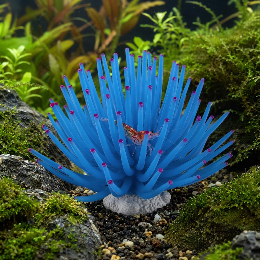 Fish Tank Ornament Silicone Se - Aquarium Fish Accessories 评论和价格