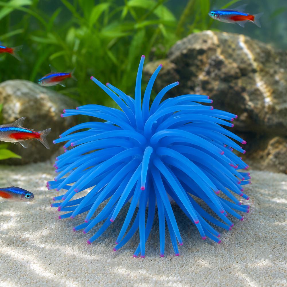 Fish Tank Ornament Silicone Se - Aquarium Fish Accessories 评论和价格
