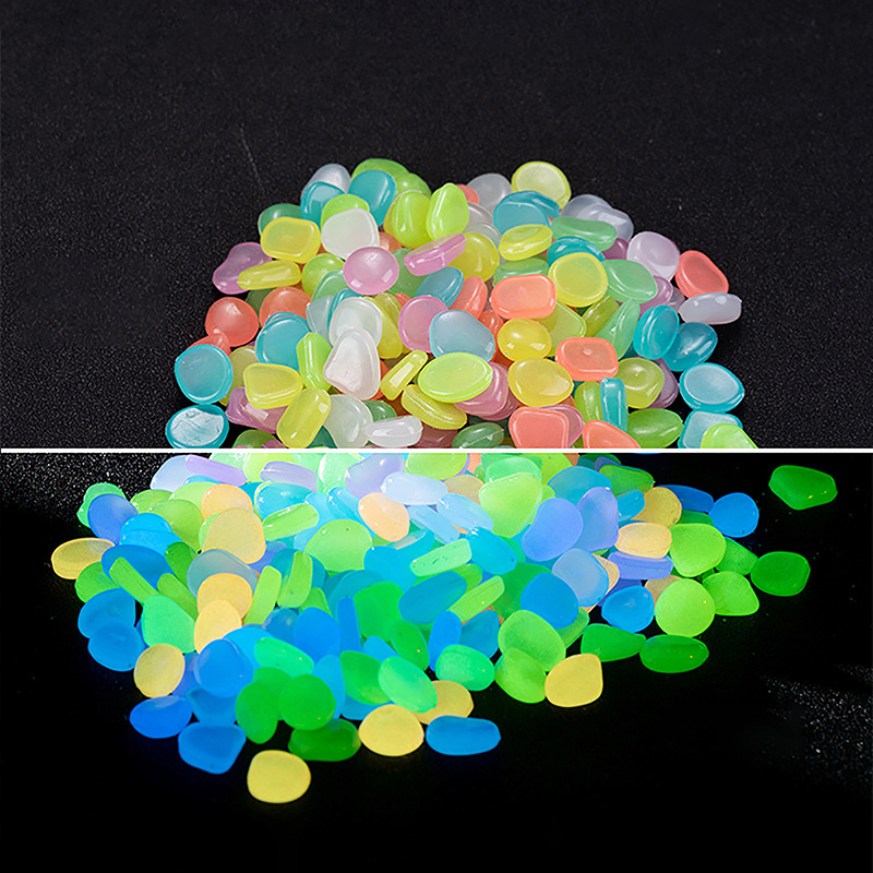 C 100pcs Garden Decor Luminous - Aquarium Fish Accessories 评论和价格