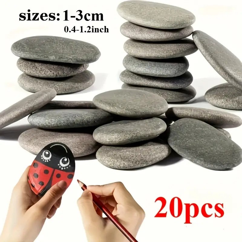 20Pcs Natural River Rocks Smoo - Aquarium Fish Types 评论和价格