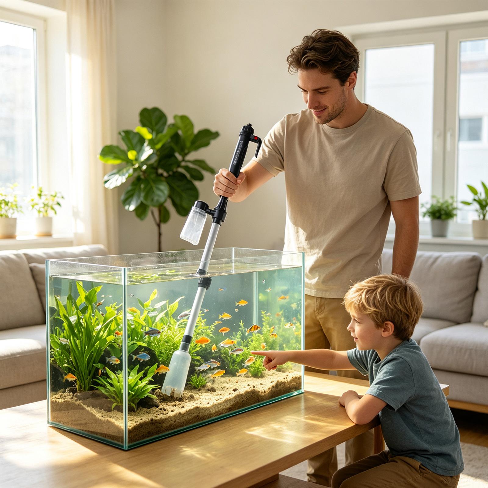3 in 1 Aquarium Vacuum Gravel  - Aquarium Fish Waste Collector 评论和价格