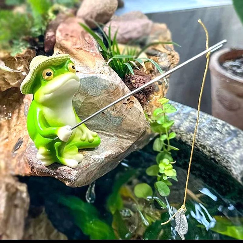Fishing Frog Statue Outdoor Ga - Aquarium Fish Buy 评论和价格
