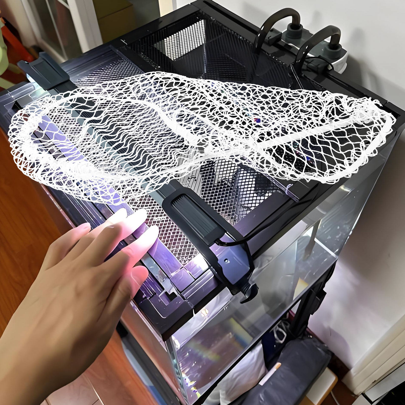 40x20cm Aquarium Mesh Net Cove - Aquarium Fish Jumping 评论和价格