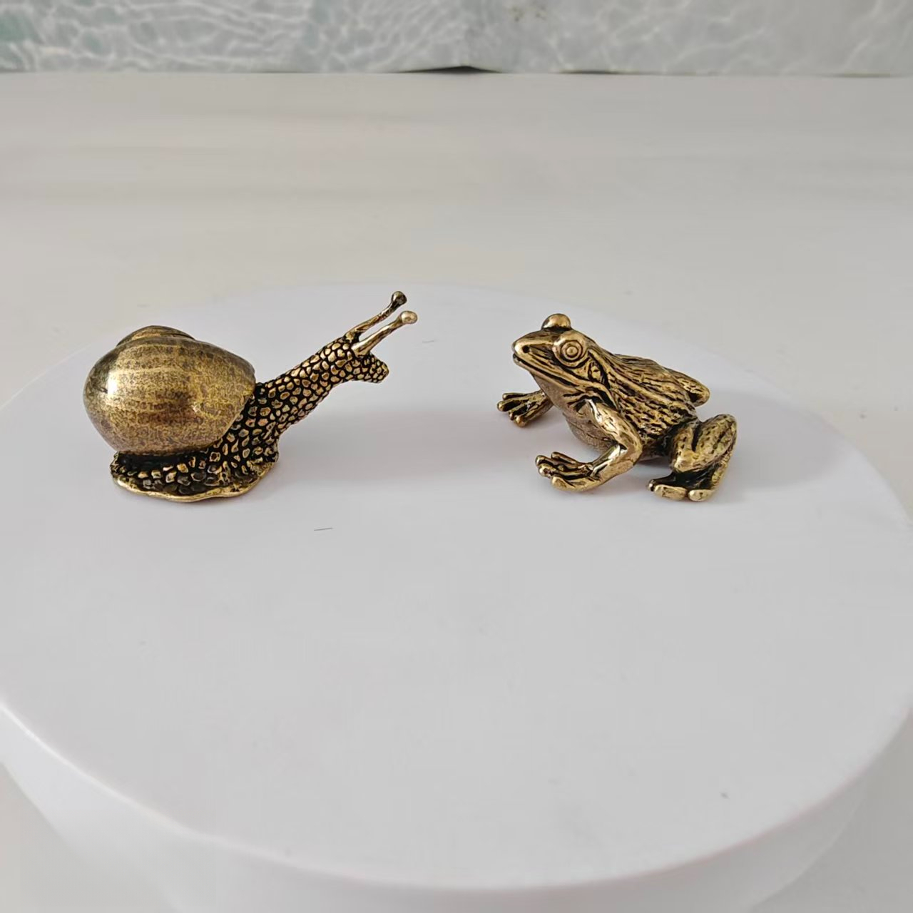 2 pieces of brass frog and sna - Aquarium Fish Types 评论和价格