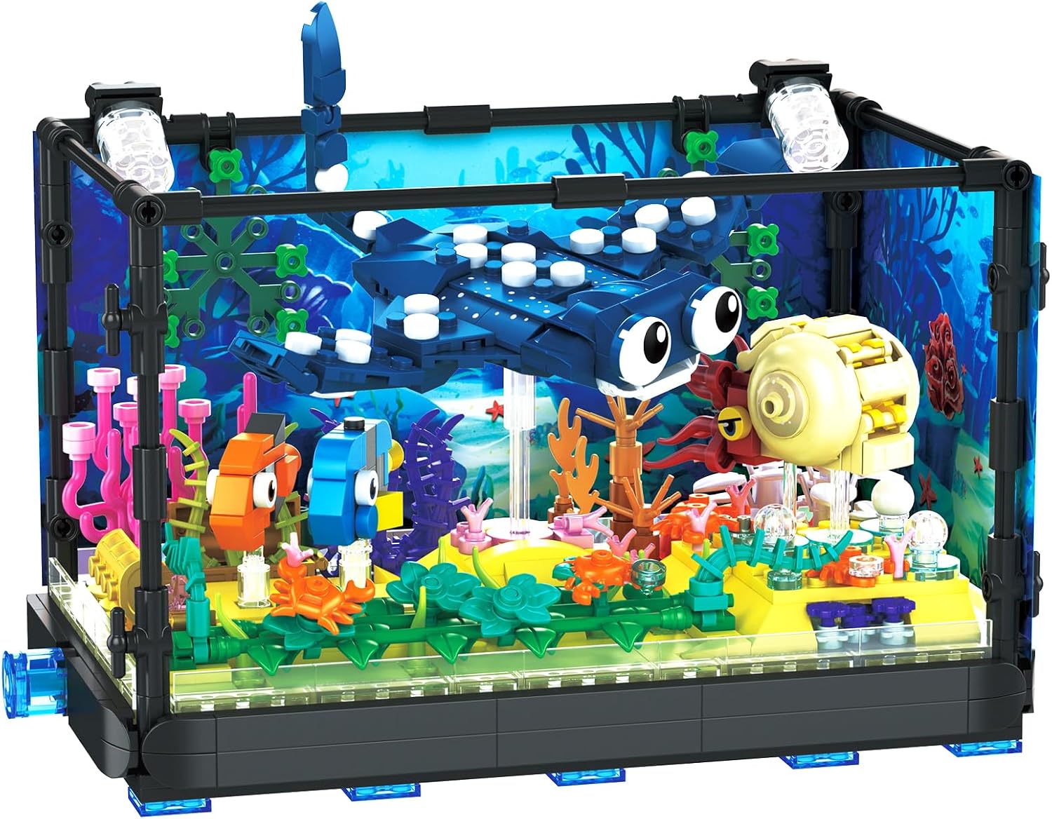 Fish Tank Building Set - Marin - Fish Toys For Aquarium 评论和价格