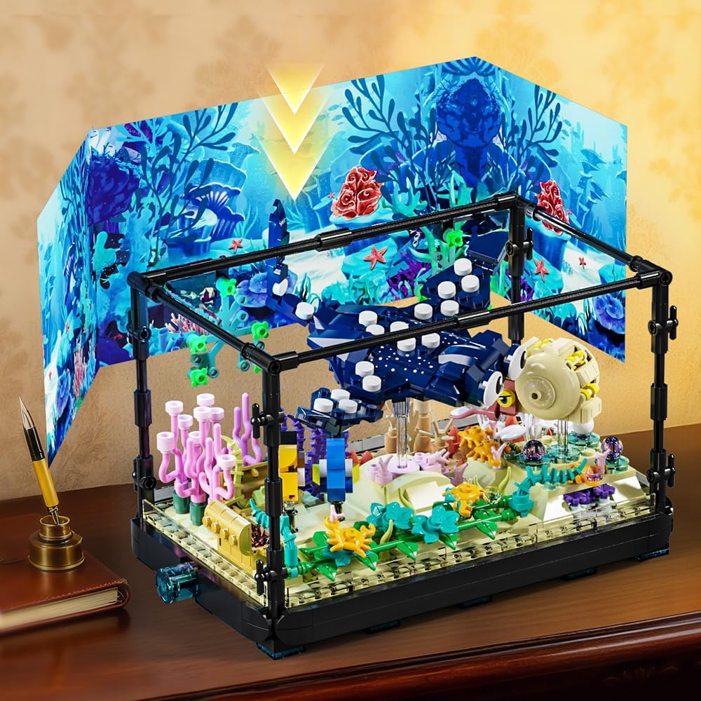 Fish Tank Building Set - Marin - Fish Toys For Aquarium 评论和价格