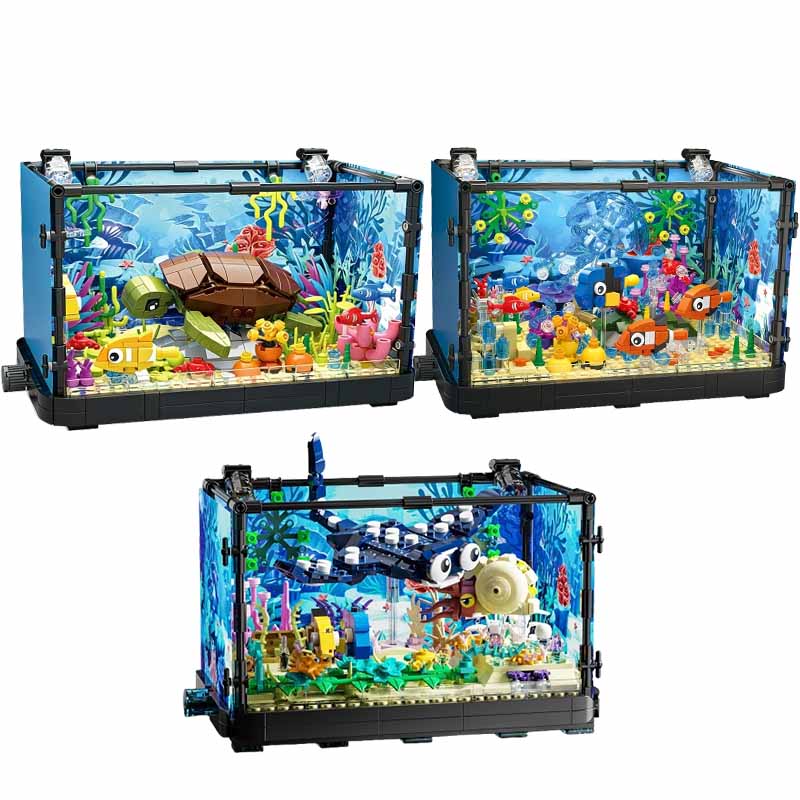 Fish Tank Building Block Set w - Aquarium Fish Types 评论和价格
