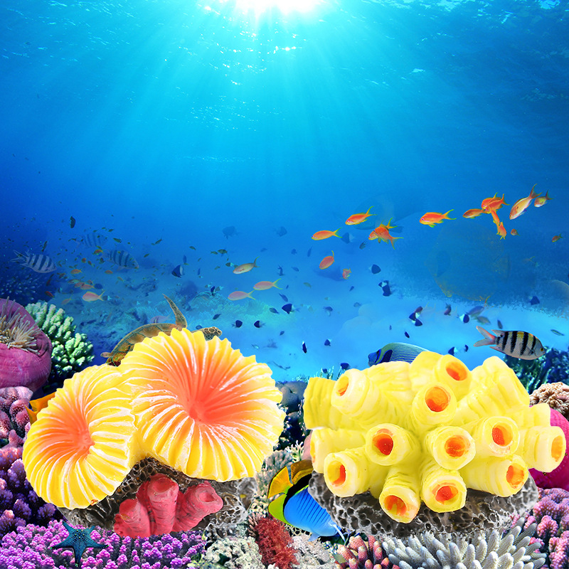{H} Mini Resin Simulated Coral - Fish Toys For Aquarium 评论和价格