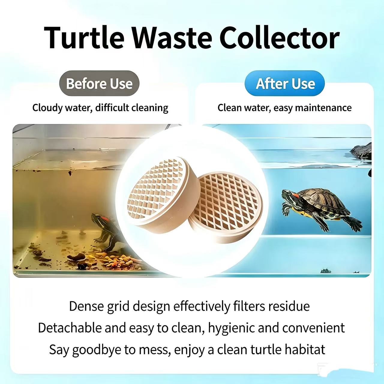 Turtle Feces Collector Detacha - Aquarium Fish Waste Collector 评论和价格