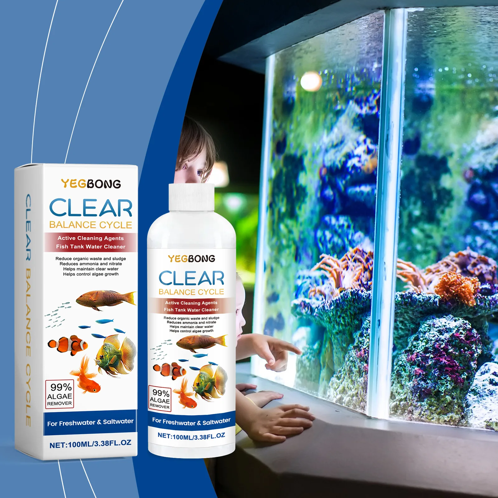 Algae Remover for Fish Tanks,  - Aquarium Fish Waste Collector 评论和价格