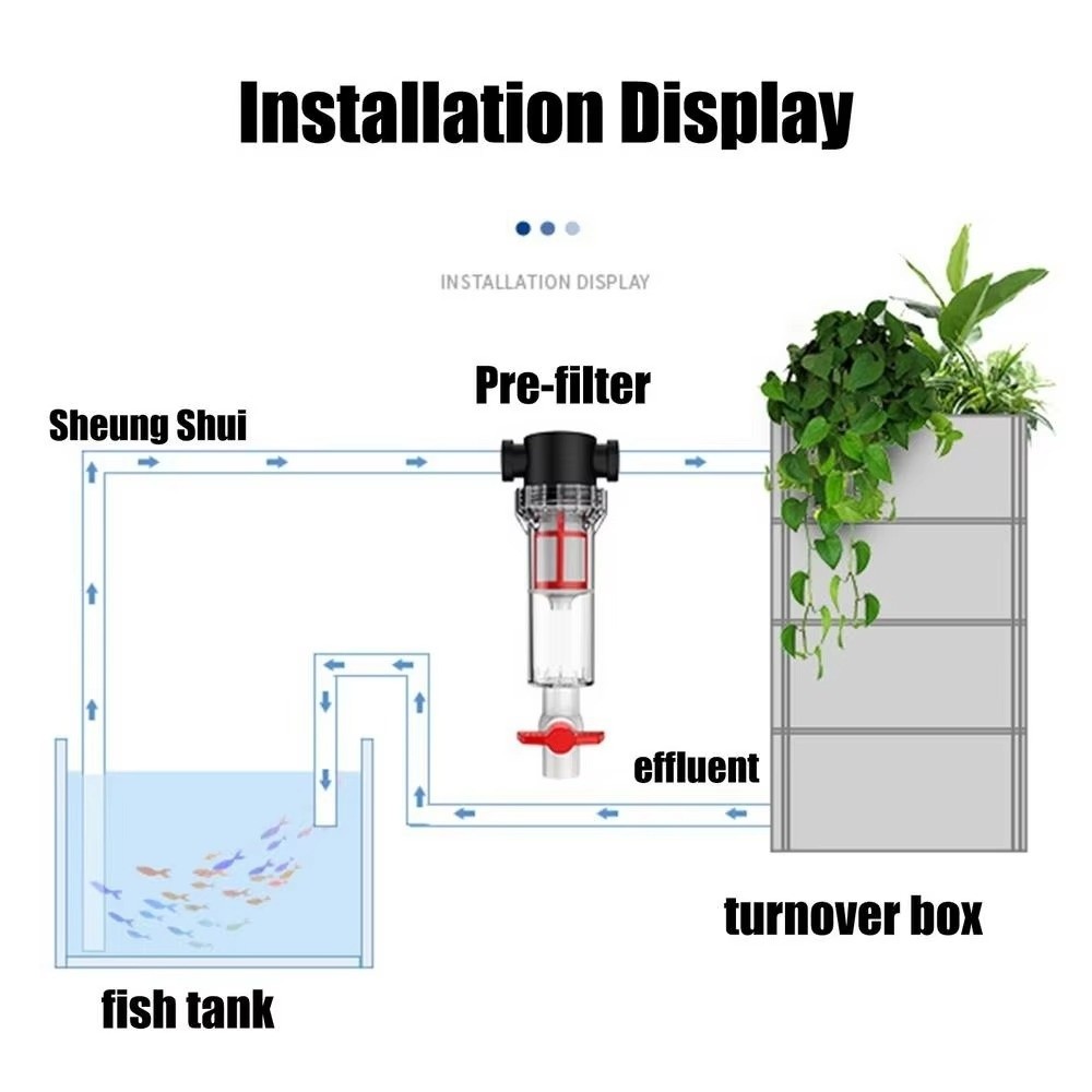 1/2 3/4 Female Thread Aquarium - Aquarium Fish Waste Collector 评论和价格