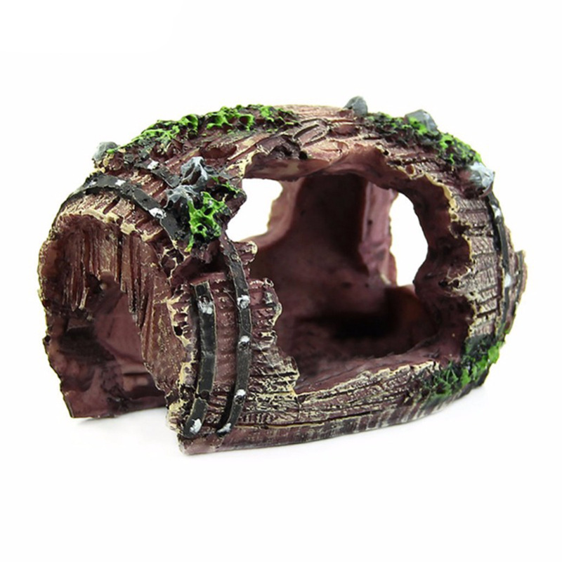 Aquarium Artificial Barrel Cav - Aquarium Fish Artificial 评论和价格
