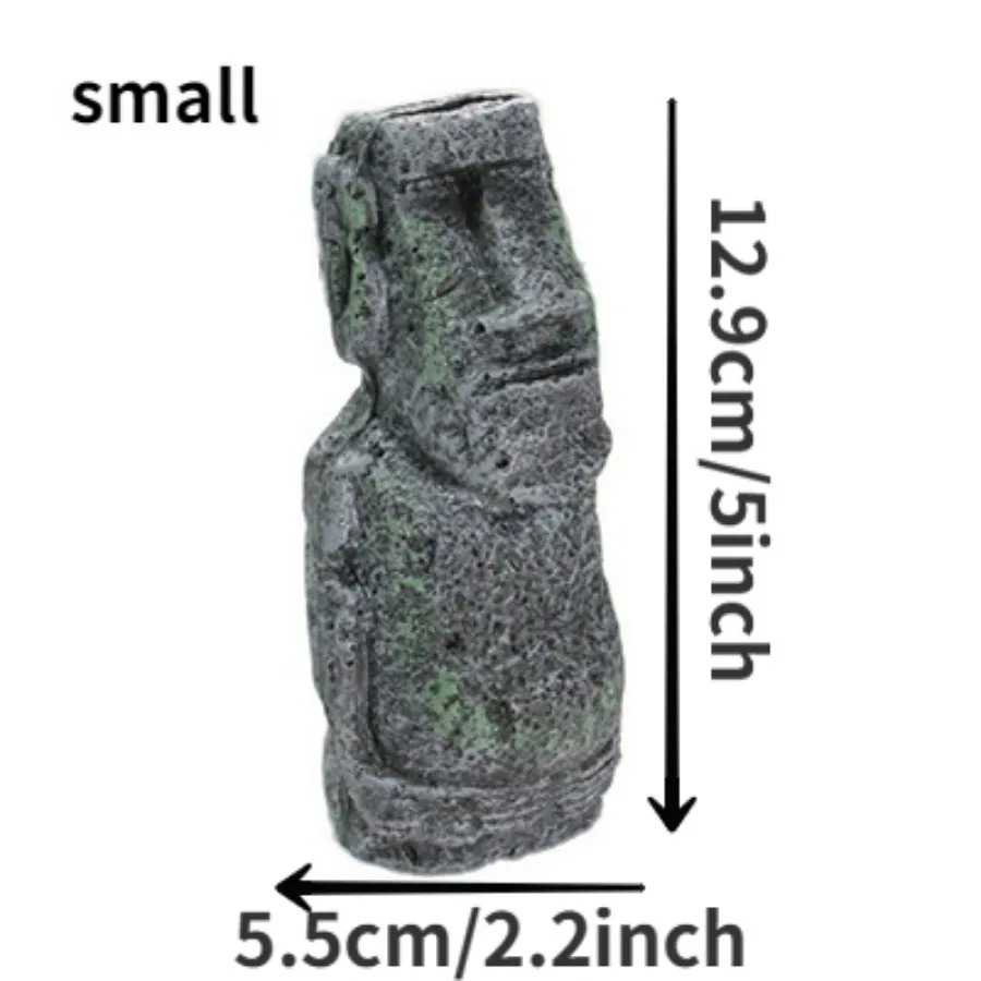 Easter Island Stone Statue Res - Aquarium Fish Artificial 评论和价格