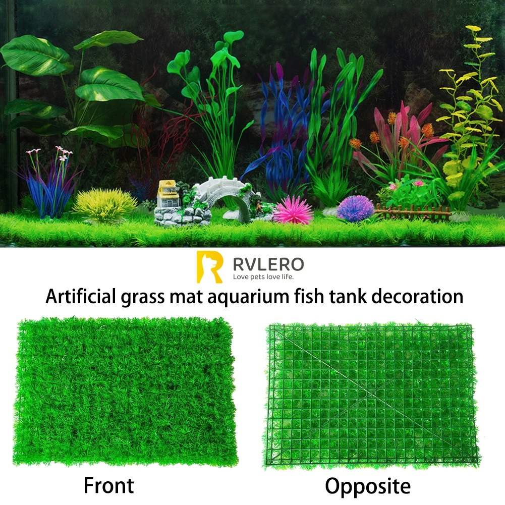 Artificial Grass Lawn Aquarium - Aquarium Fish Artificial 评论和价格