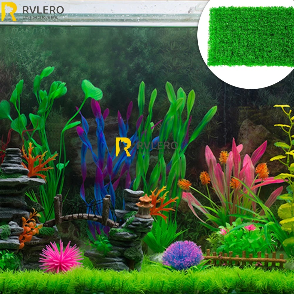 Artificial Grass Lawn Aquarium - Aquarium Fish Artificial 评论和价格
