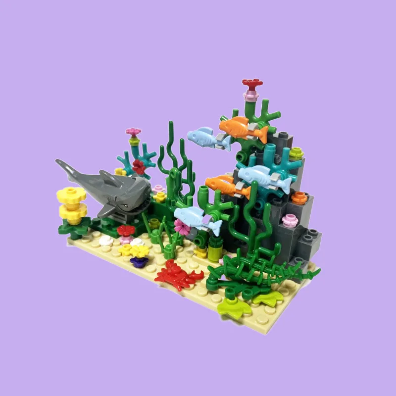 City MOC Aquarium Underwater W - Fish Toys For Aquarium 评论和价格