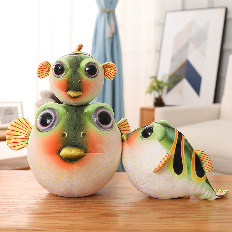 Real Life Pufferfish Plush Toy - Fish Toys For Aquarium 评论和价格